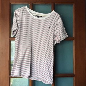 Red, Grey, and Blue T-shirt